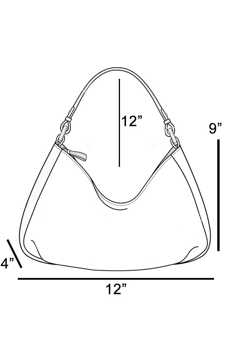 Fame Multi Pocket Textured Leather Shoulder Bag