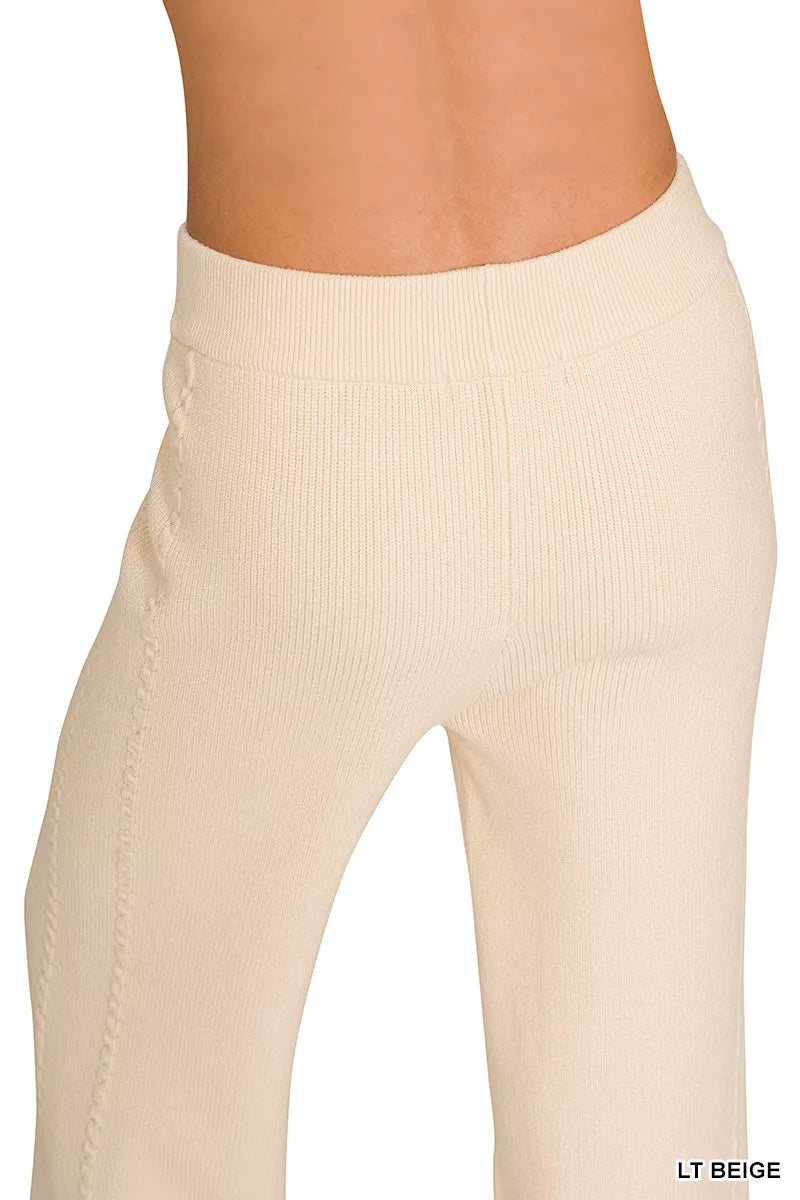 Zenana Viscose Round Neck Top & Pants Set