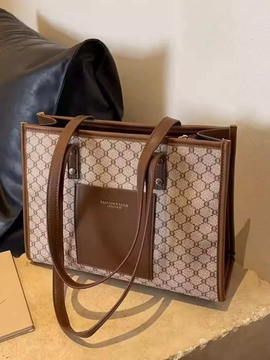 Patterned Tote Shoulder Bag