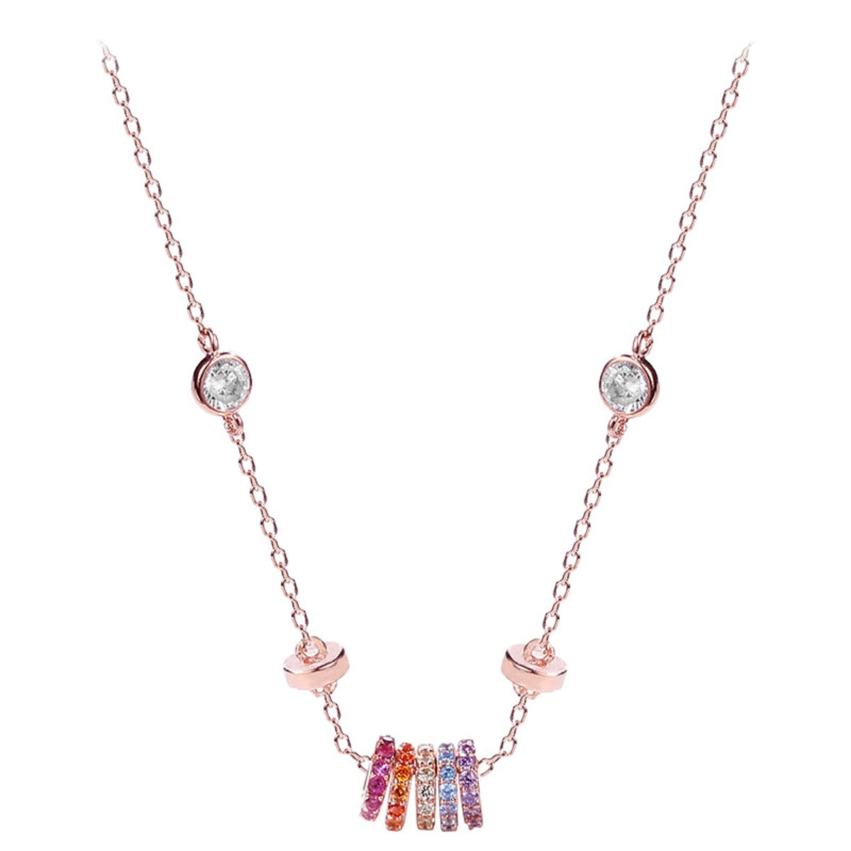925 Sterling Silver Circle Pendant Necklace