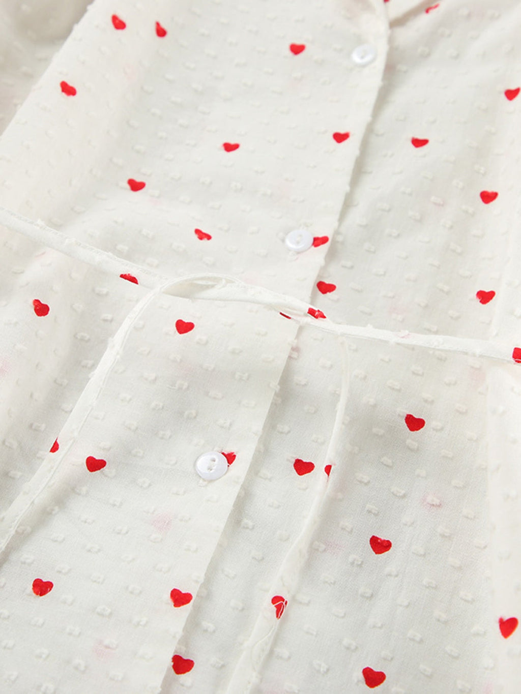 Heart Print Long Sleeve and Pants Lounge Set