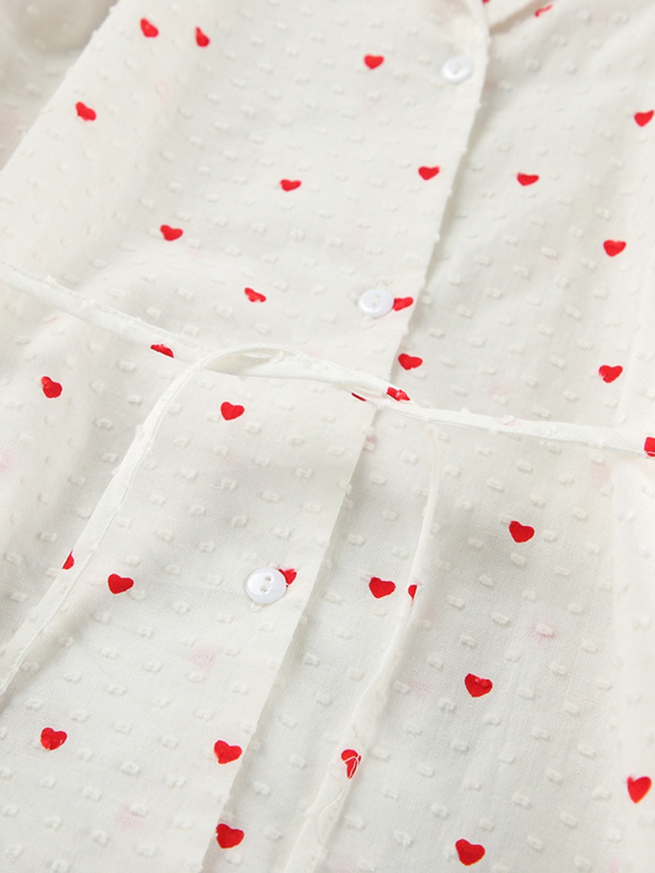 Heart Print Long Sleeve and Pants Lounge Set