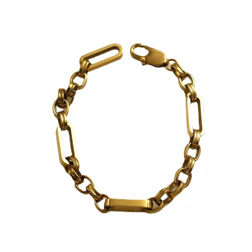 18K Gold-Plated Chunky Gold Chain Link Bracelet