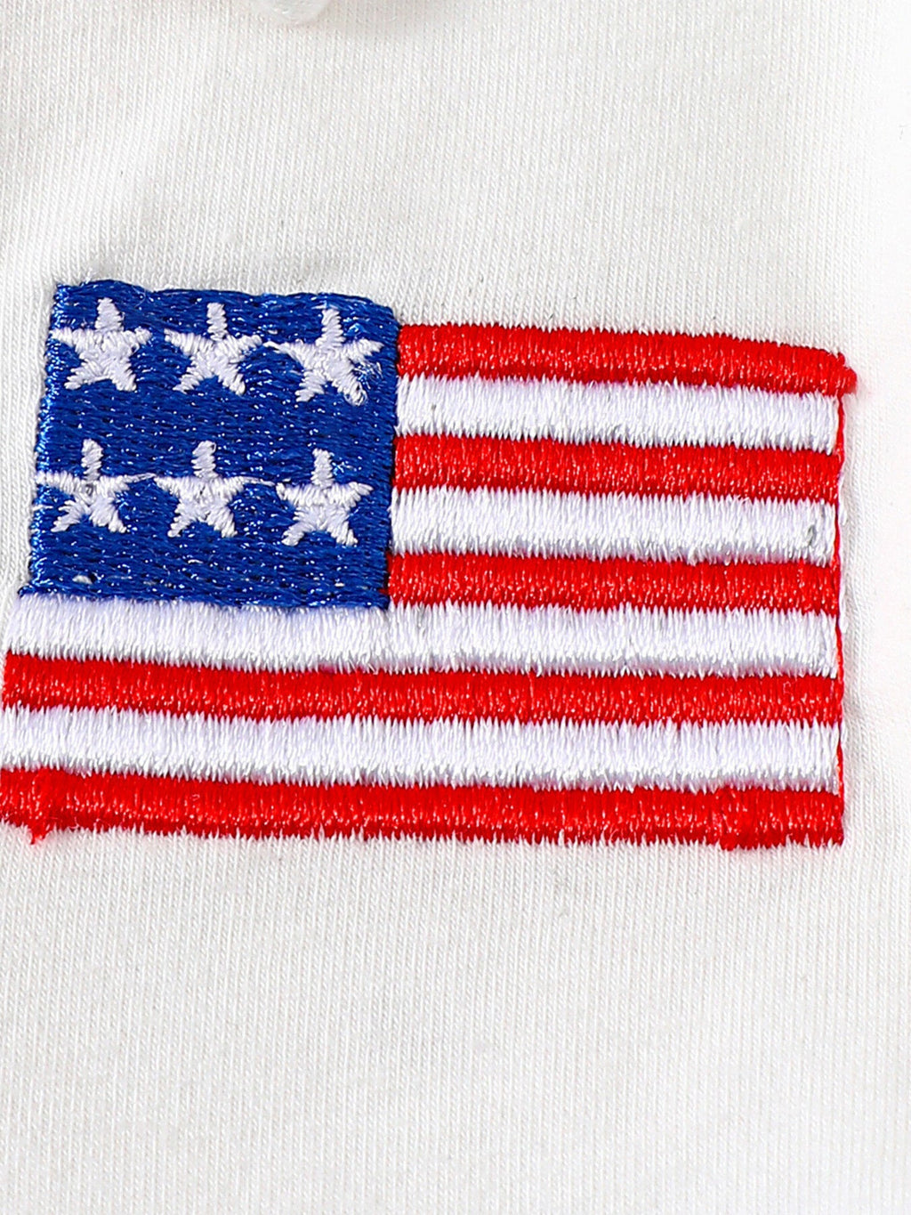 Children's Patriotic American Flag Embroidered Outfit Set