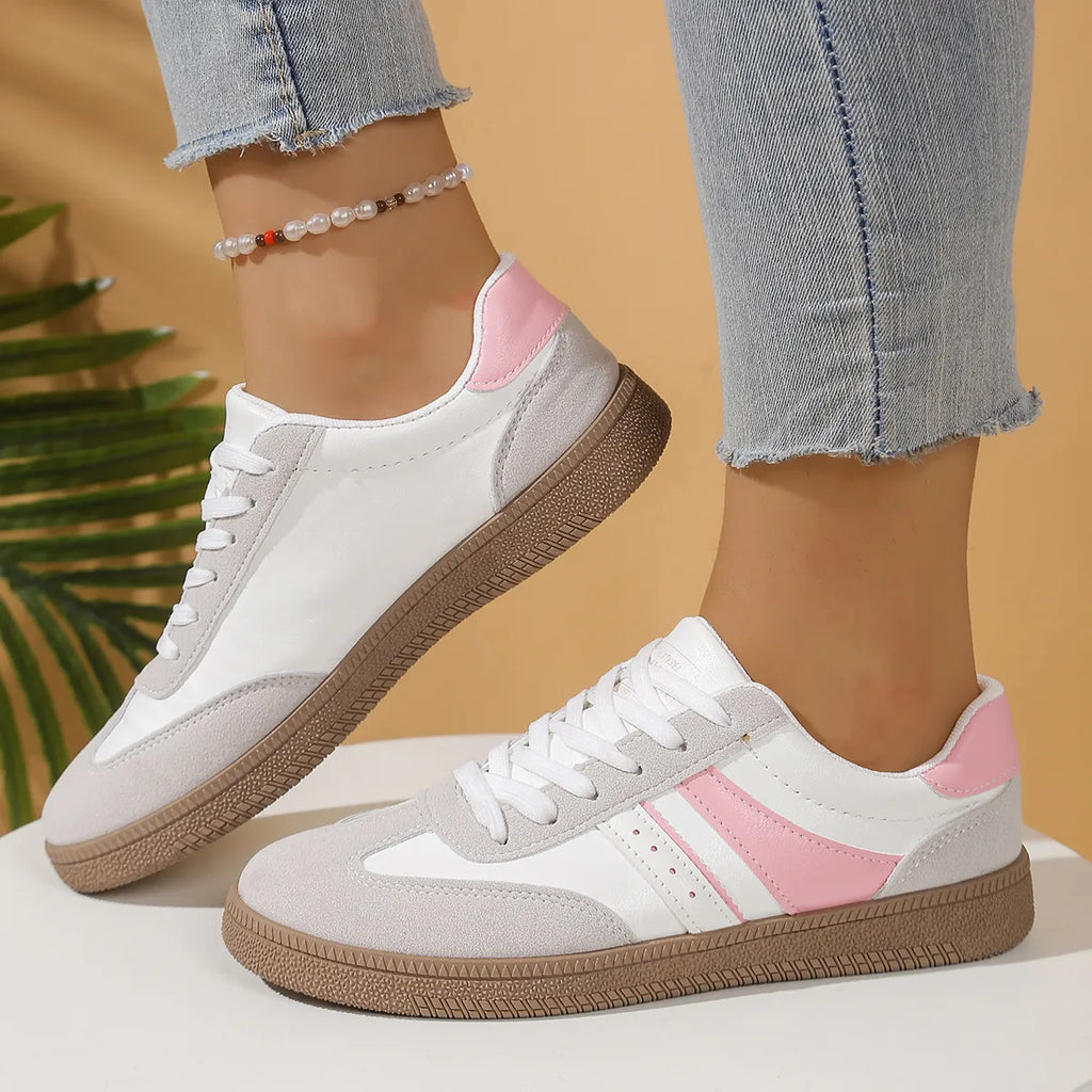 Round Toe Lace Up Sneakers