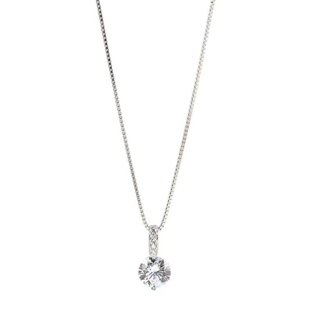 1 Carat Moissanite 925 Sterling Silver Pendant Necklace