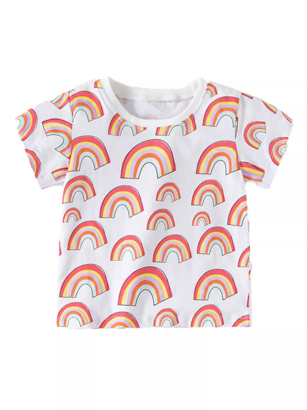 Children's Rainbow Print Crew Neck T-Shirt