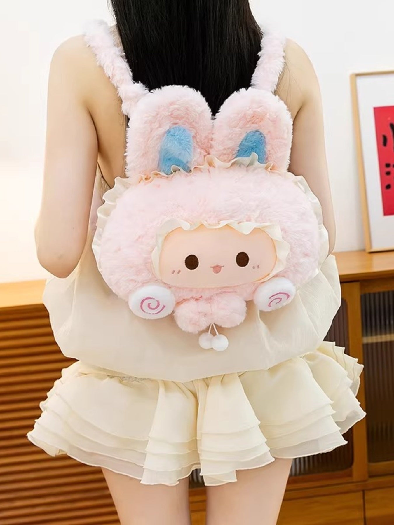 Cute Plush Bunny Backpack Bag