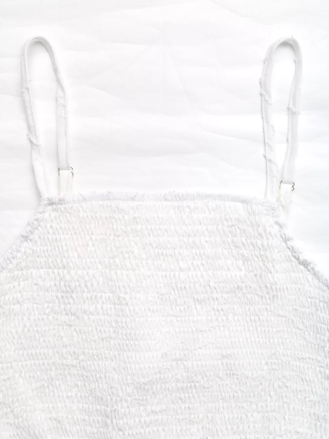 Smocked Crop Top & Ruffle Mini Skirt Set