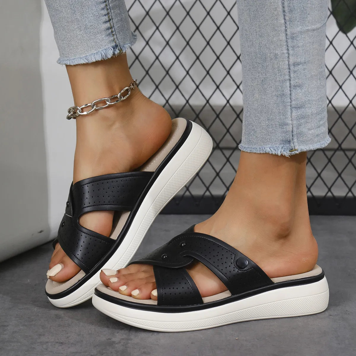 Open Toe Wedge Sandals