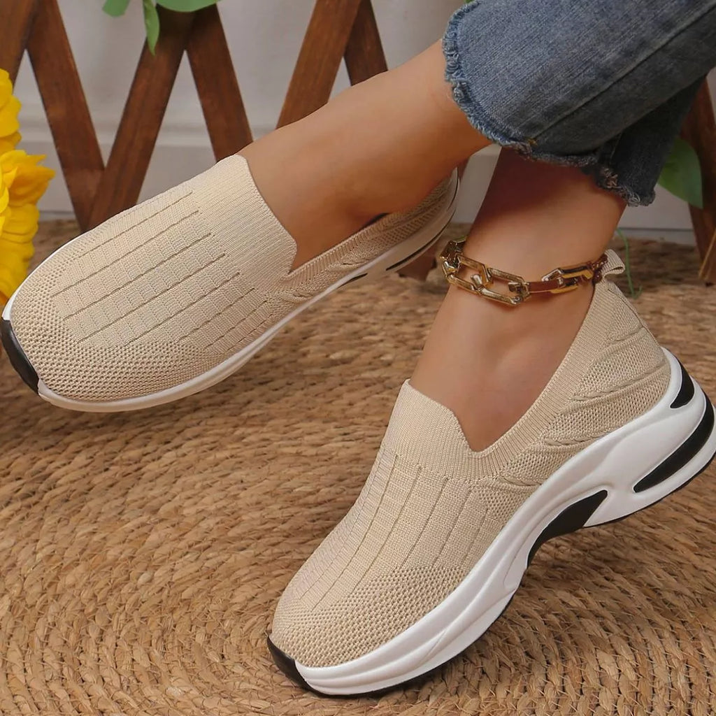 Round Toe Mesh Slip-Ons
