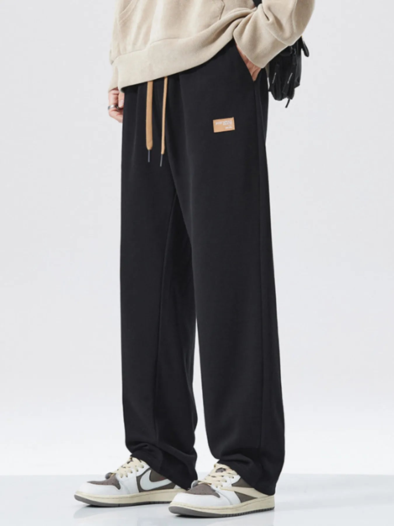 Men's Full Size Drawstring Wide Leg Pants Plus Size