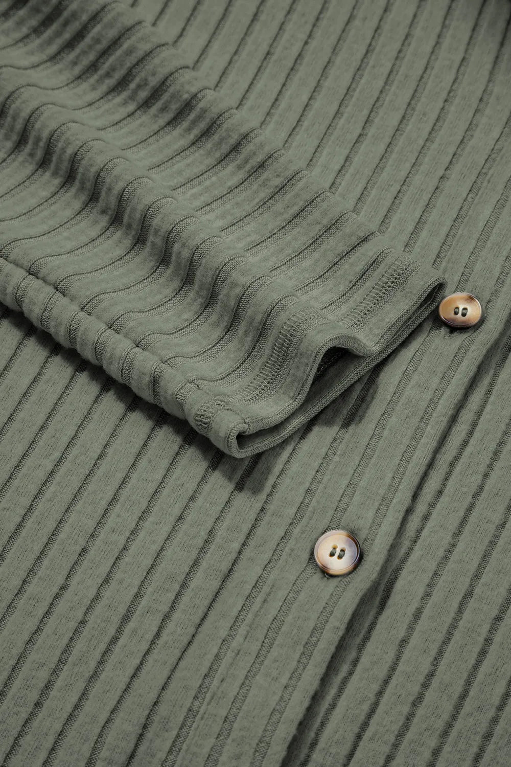 Ribbed Knit Button-Up Cardigan