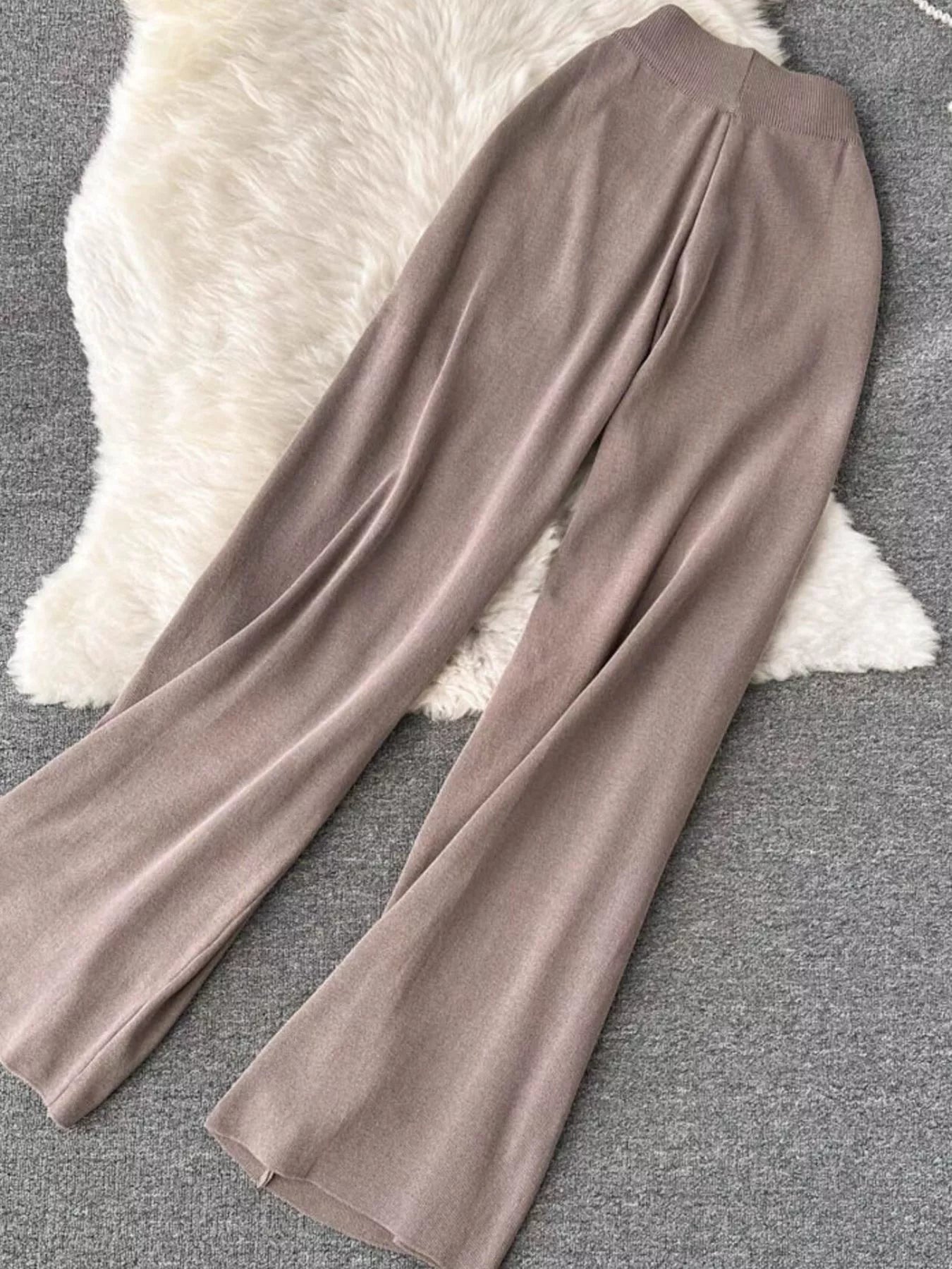 Short Sleeve Top and Wide Leg Pants Set