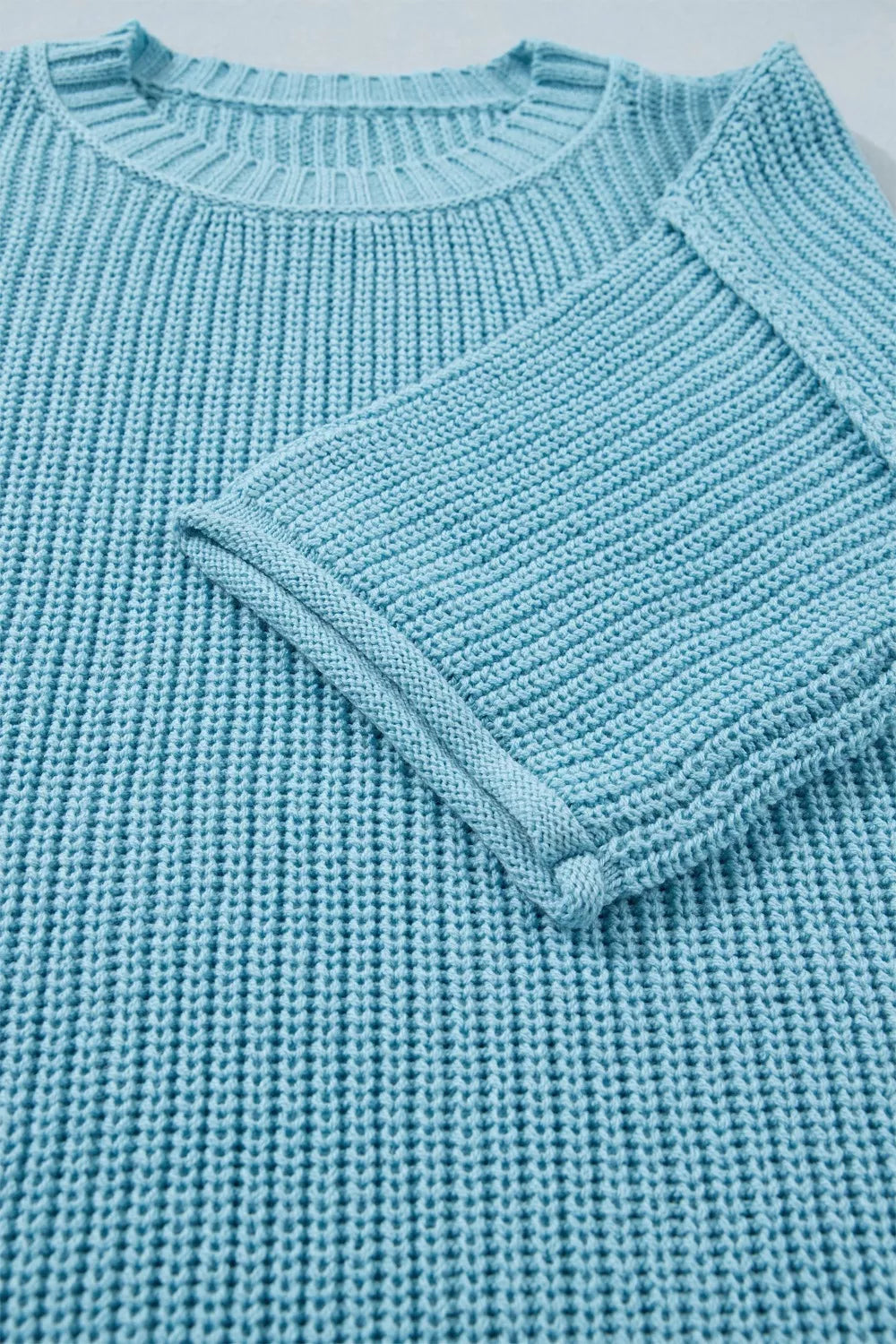 Casual Knit Half Sleeve Sweater