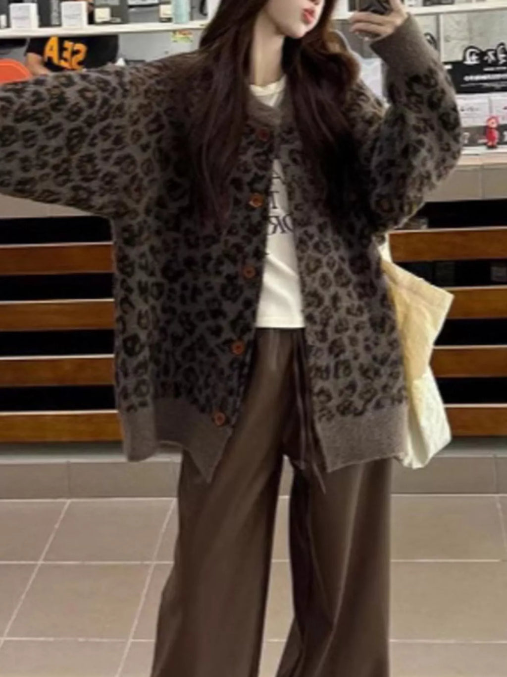 Leopard Button Up Cardigan