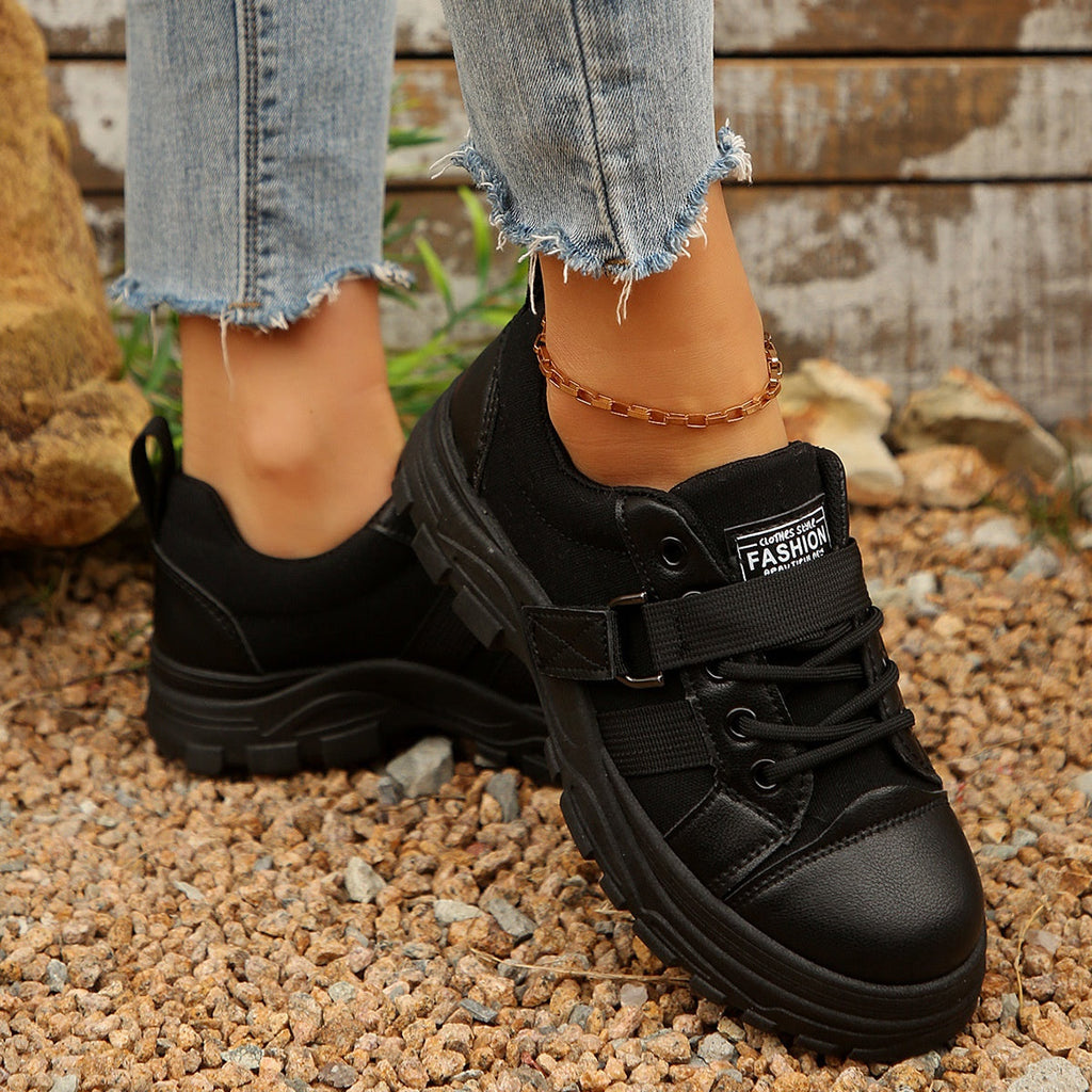 Lace Up Platform Casual Sneakers