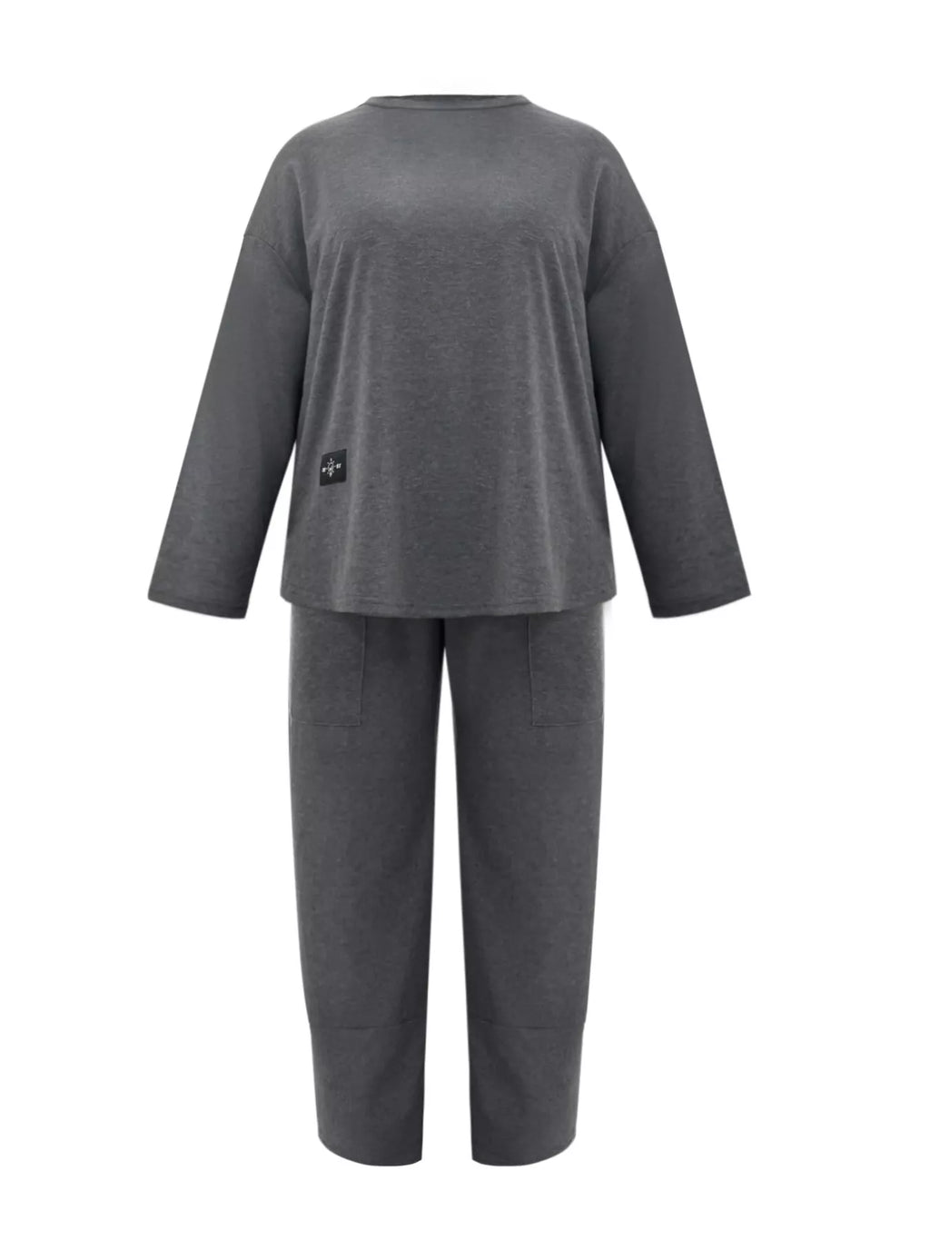 Plus Size Casual Loose Fit Top and Pants Two-Piece Set