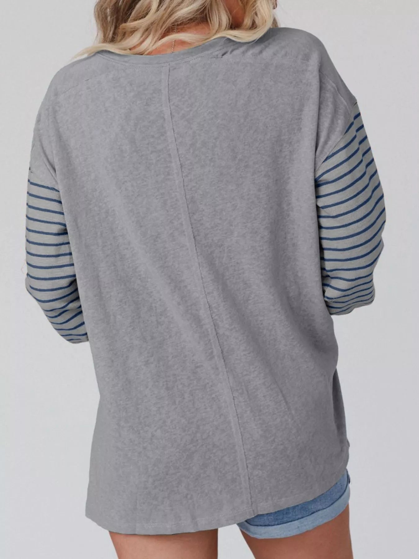 Striped Color Block Long Sleeve T-Shirt