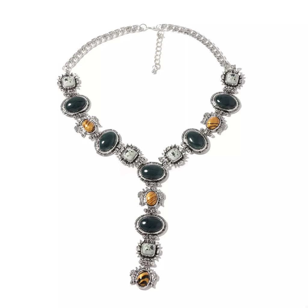 Resin Zinc Alloy Y-Shape Necklace
