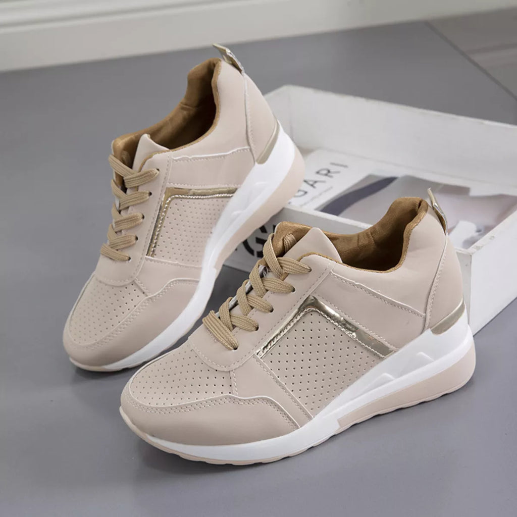 Lace Up Wedge Sneakers