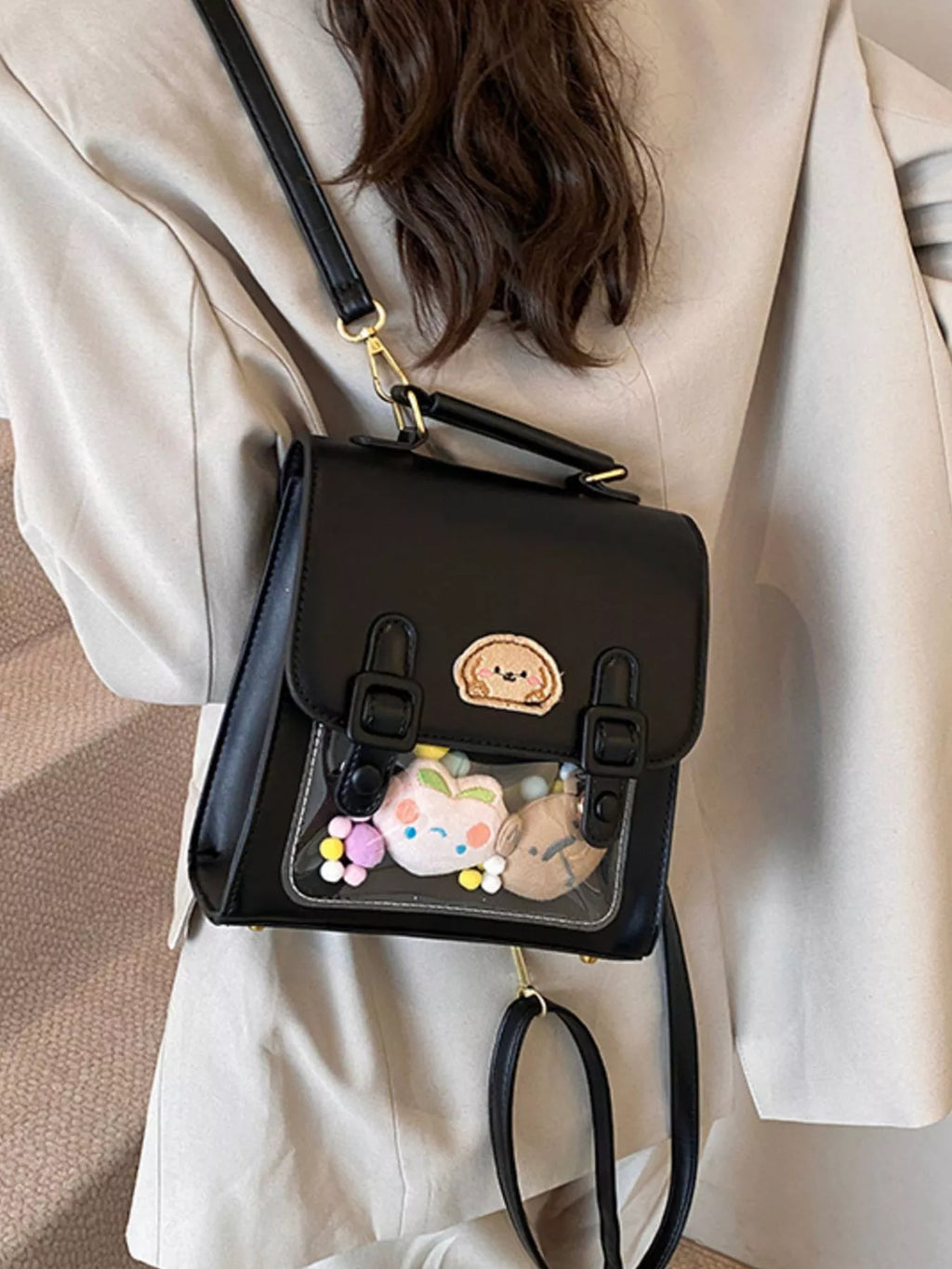 Cartoon Patch Decor Backpack Bag