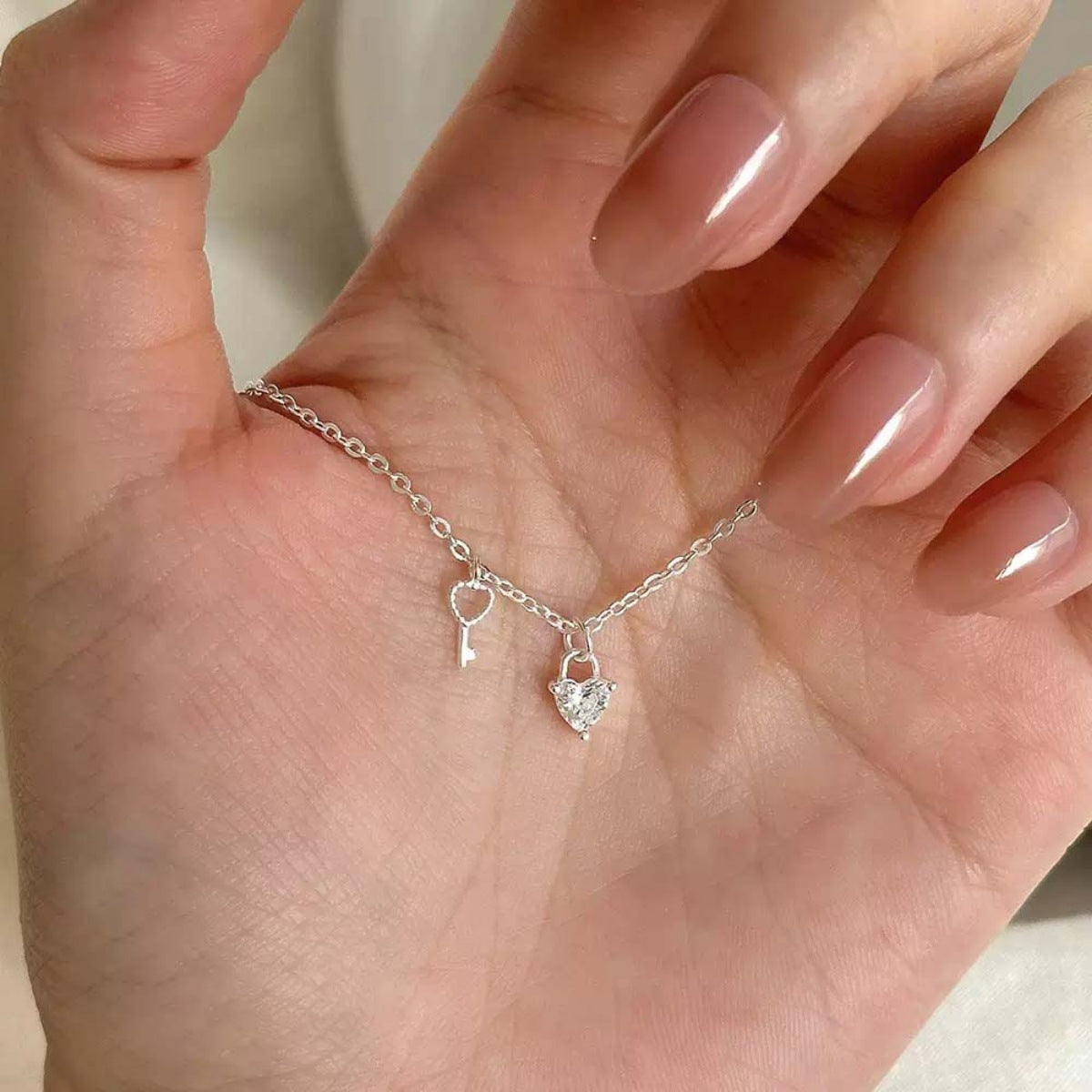 925 Sterling Silver Heart Necklace