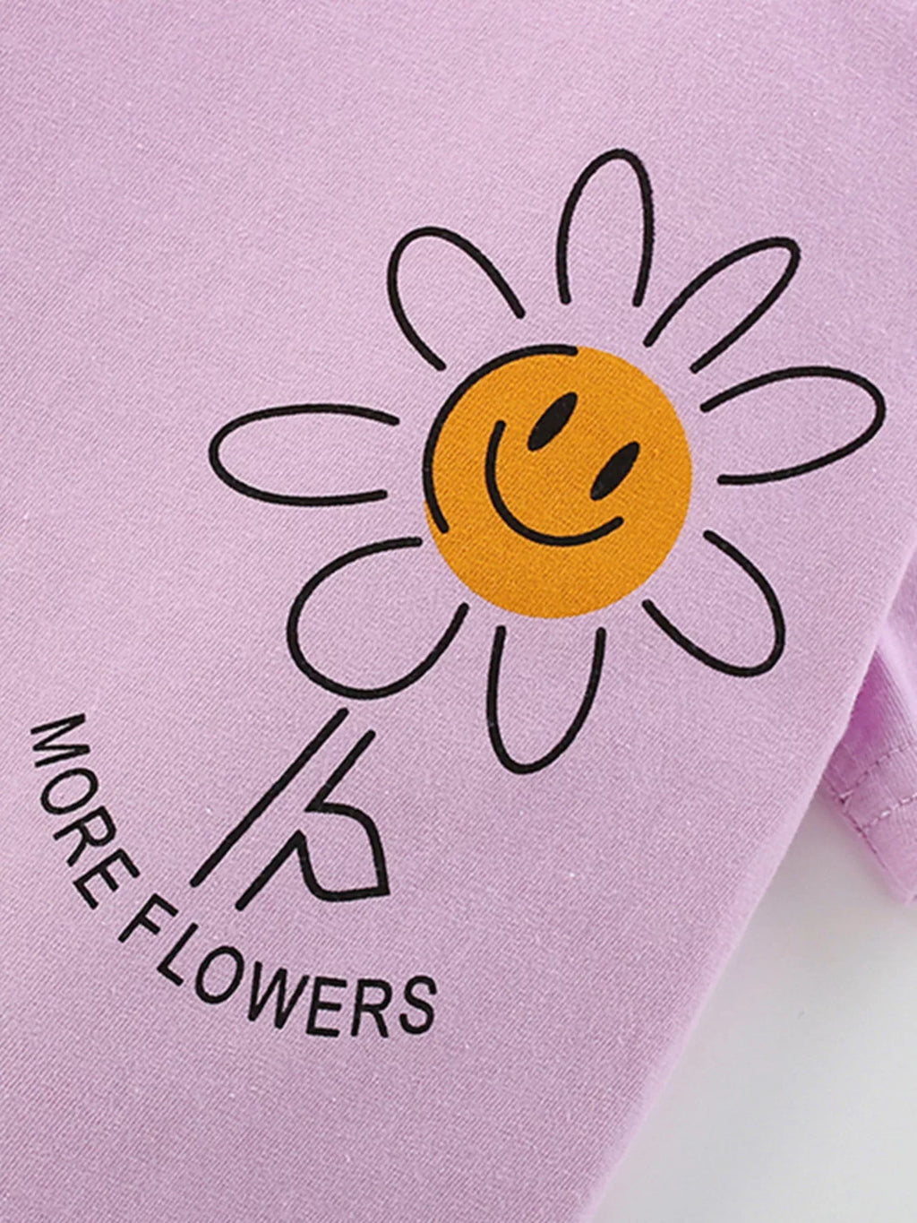 Children's Daisy Print Tee and Shorts Set