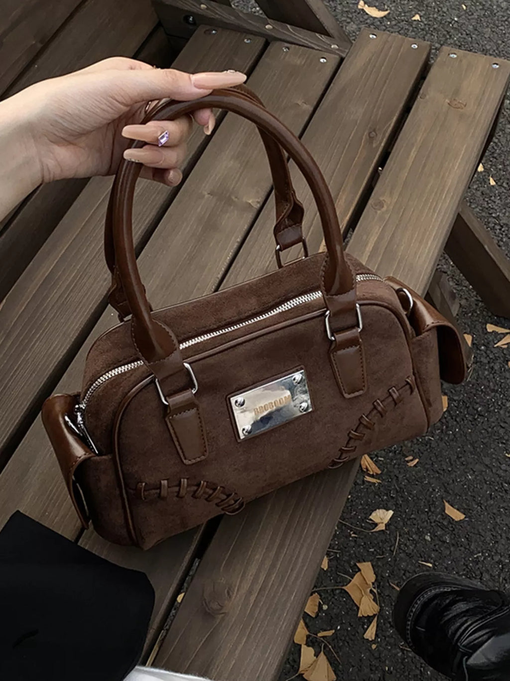 Vintage Top Handle Crossbody Bag