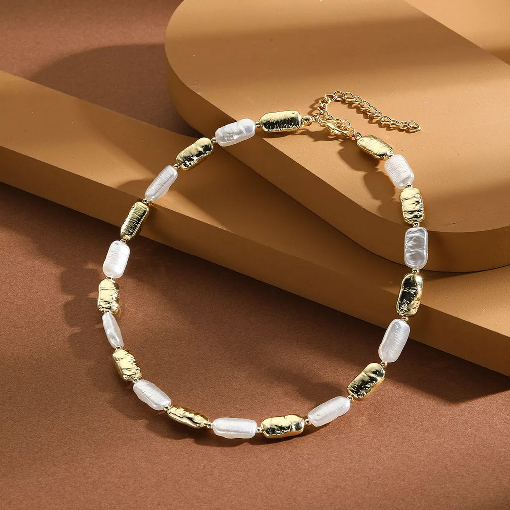 Alloy Pearl Chain Necklace