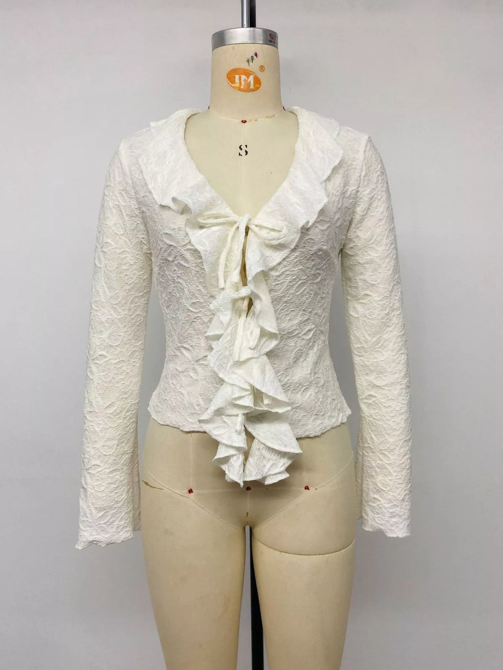 Ruffled Long-Sleeve T-Shirt