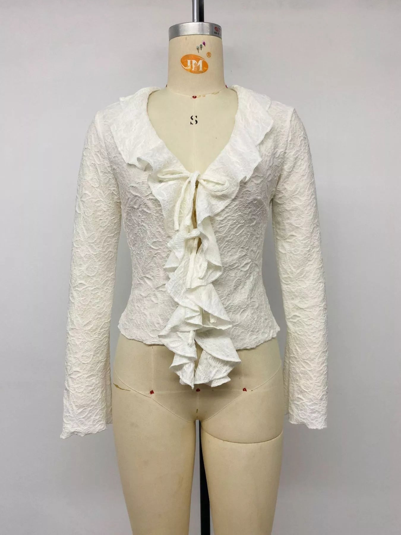 Ruffled Long-Sleeve T-Shirt