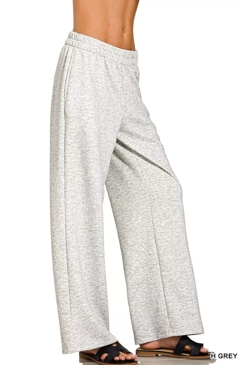 Zenana Scuba Side Slit Top and Pants Set