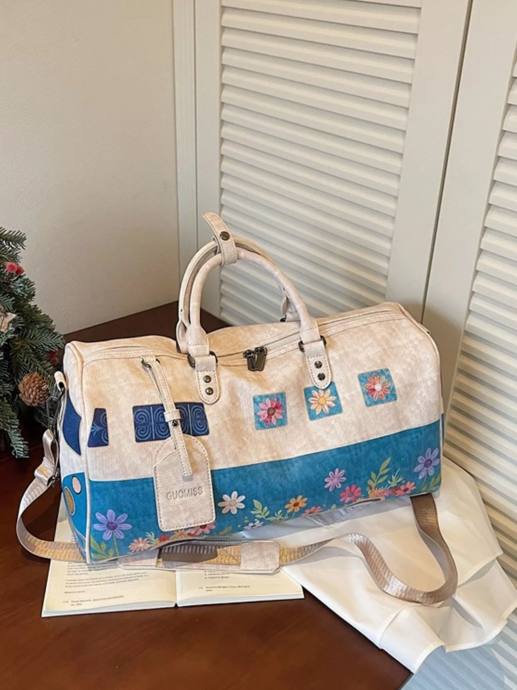 Floral Print Duffel Bag