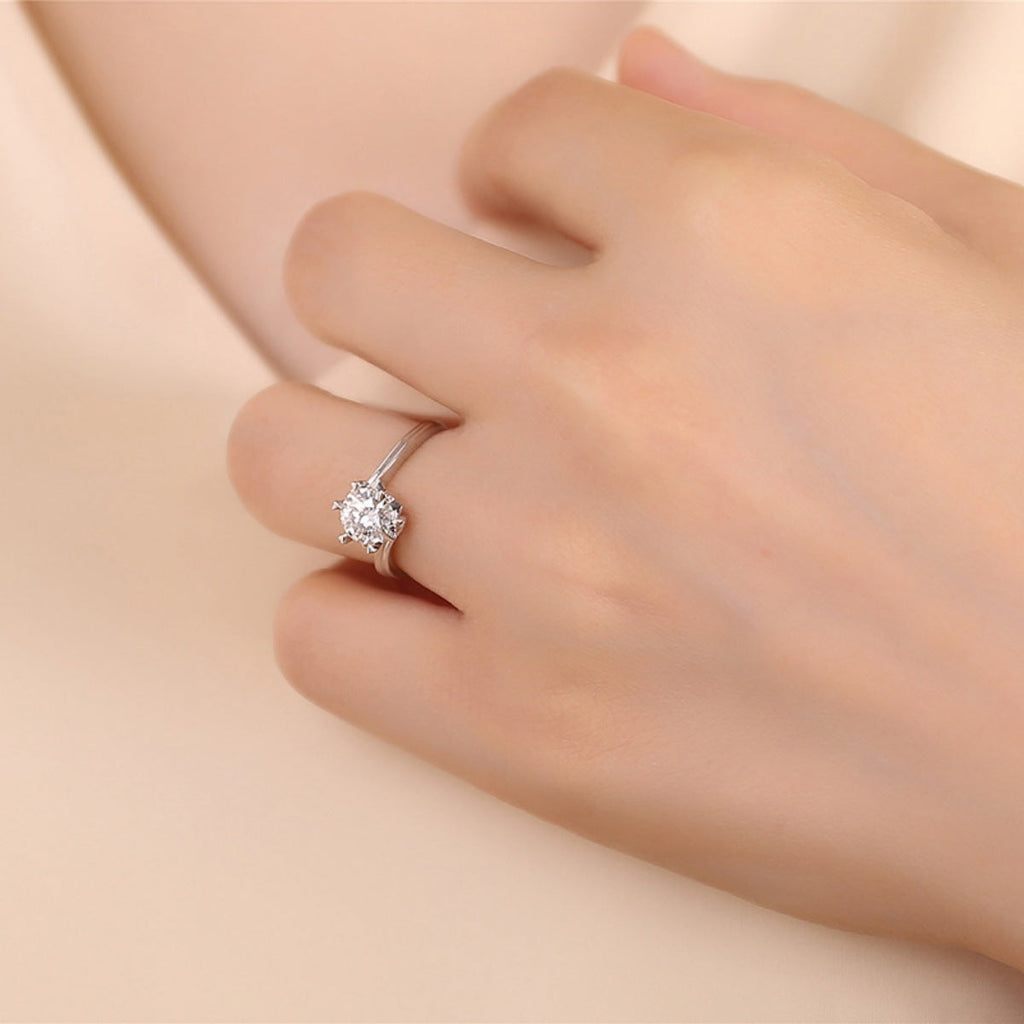 1 Carat 925 Sterling Silver Moissanite Ring