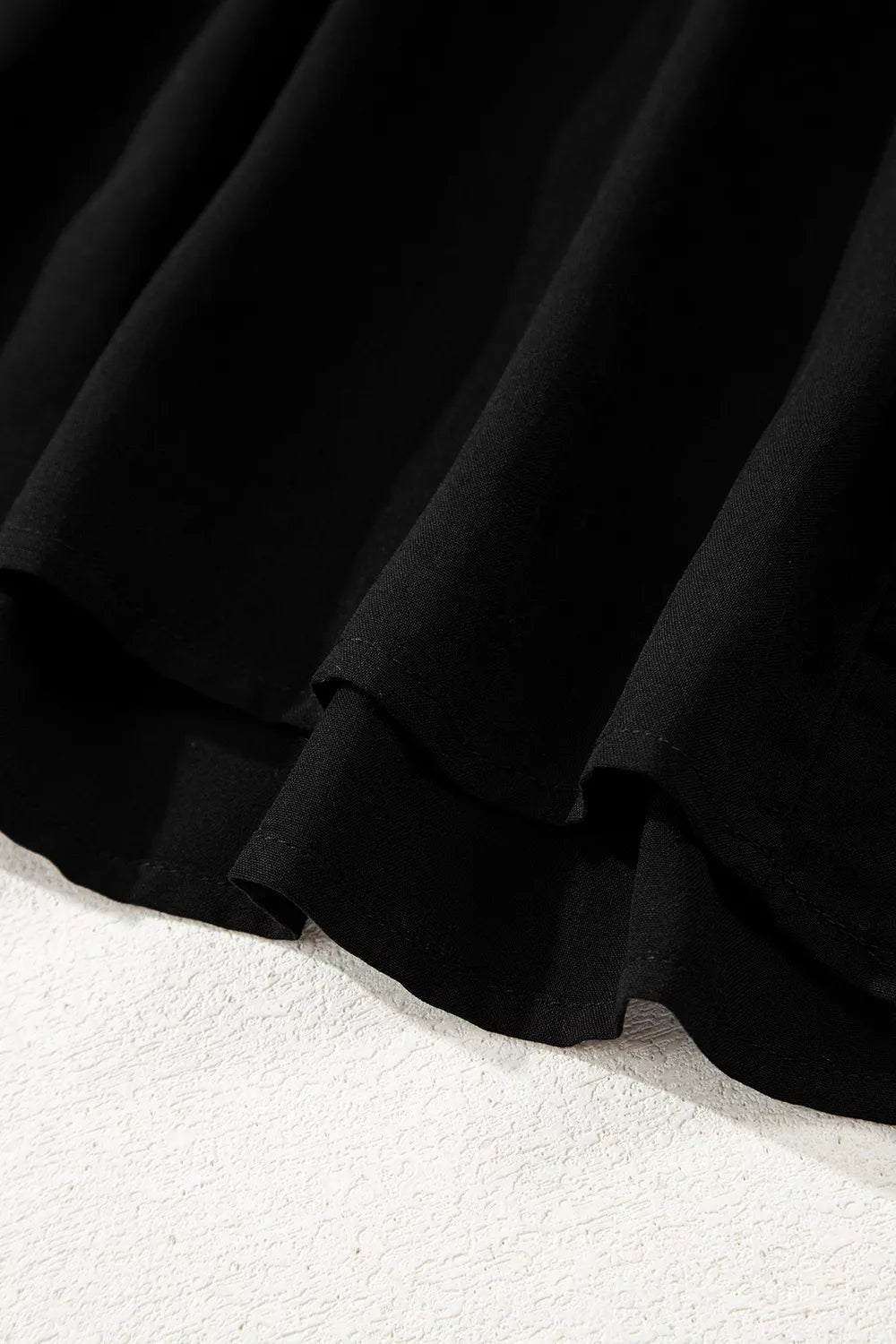 Hidden Buttons Short Sleeve Ruffle Tiered Long Flared Dress