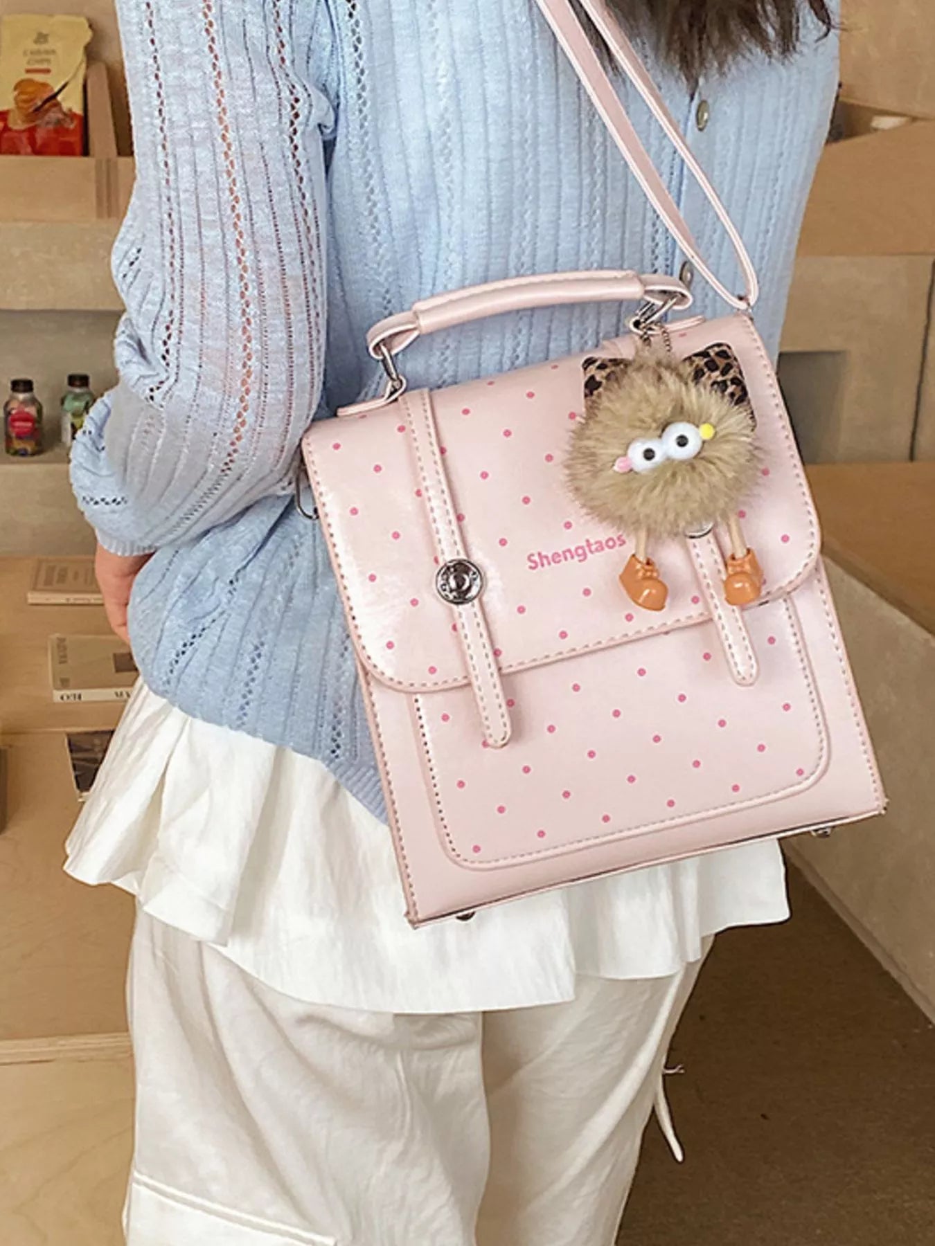Polka Dot Backpack Bag