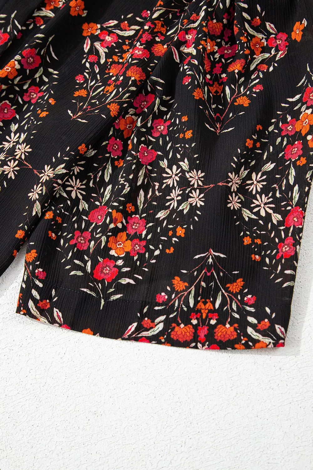 Vintage Floral Print Button-Down Shirt