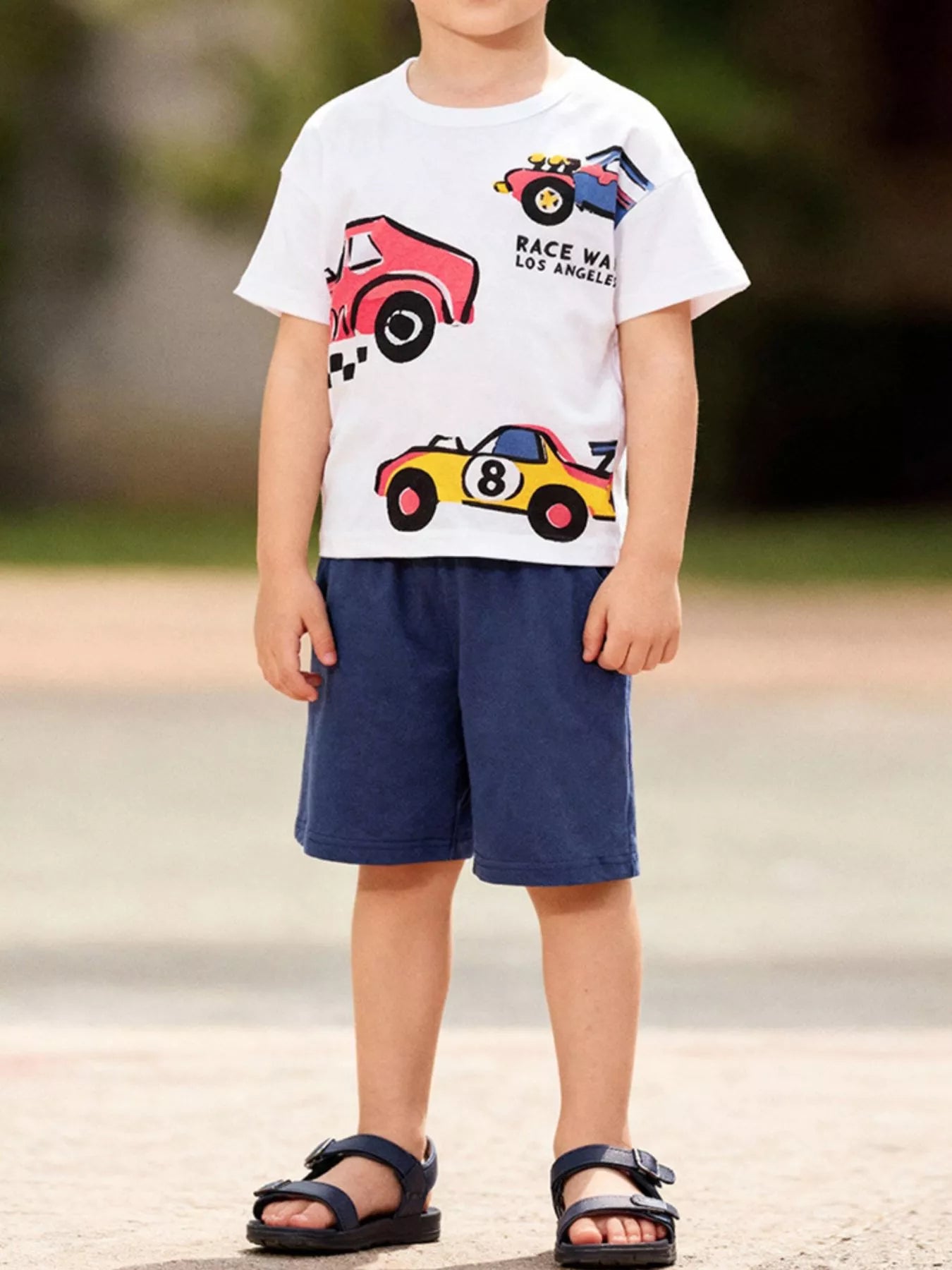 Children's Racing Car T-Shirt and Shorts Set
