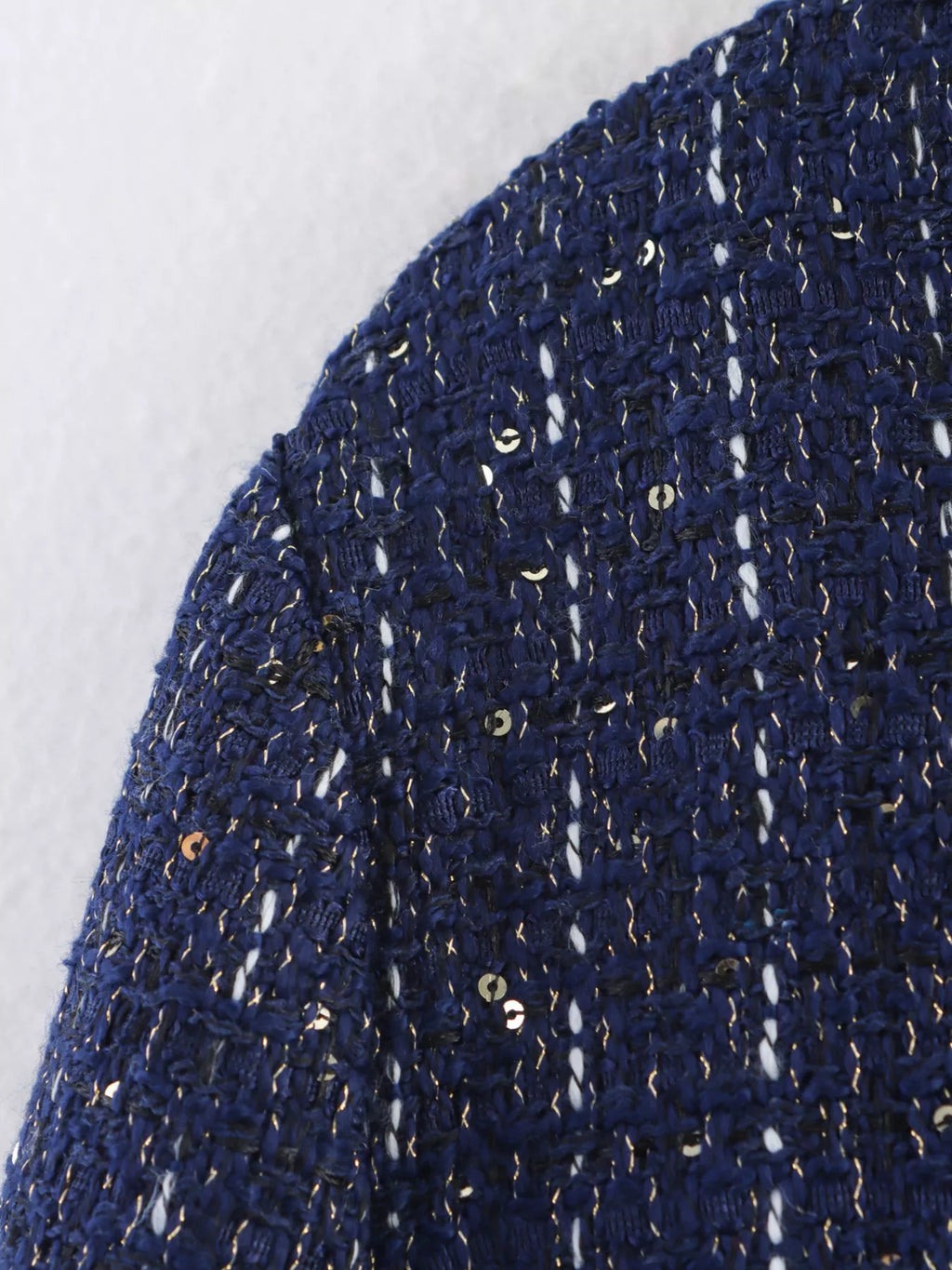 Tweed Button Up Cropped Outerwear