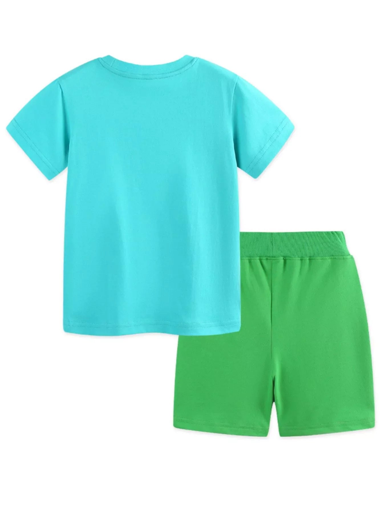 Children's Animal Print Short Sleeve Tee and Shorts Set