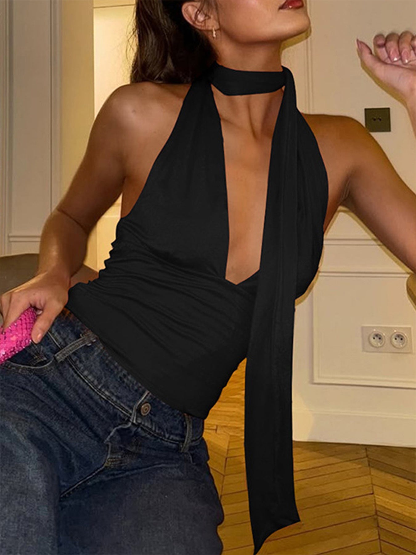 Halter Neck Tie Cami