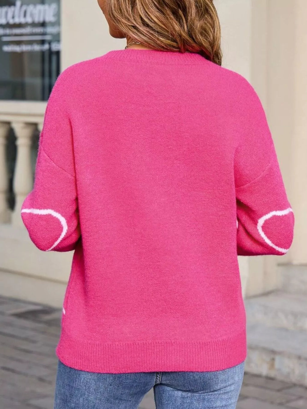 Floral Crew Neck Long Sleeve Sweater