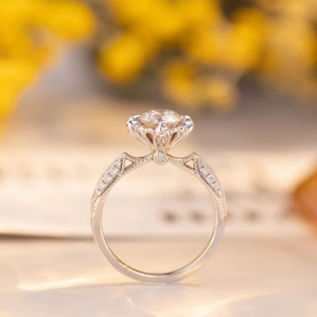 1 Carat Moissanite 925 Sterling Silver Ring