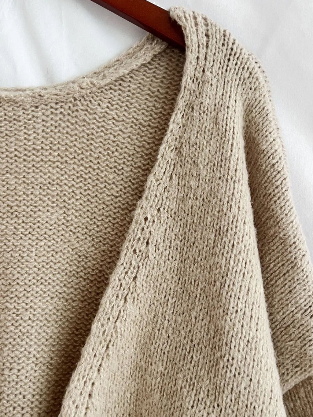 Tied Drop Shoulder Cardigan