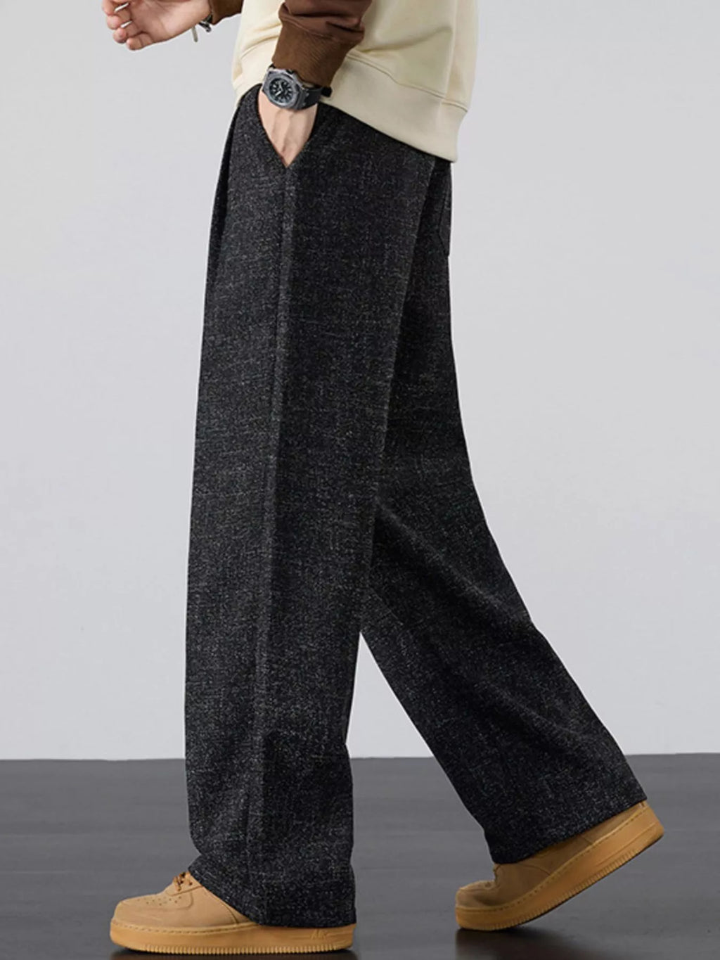 Men's Plus Size Casual Wide Leg Pants