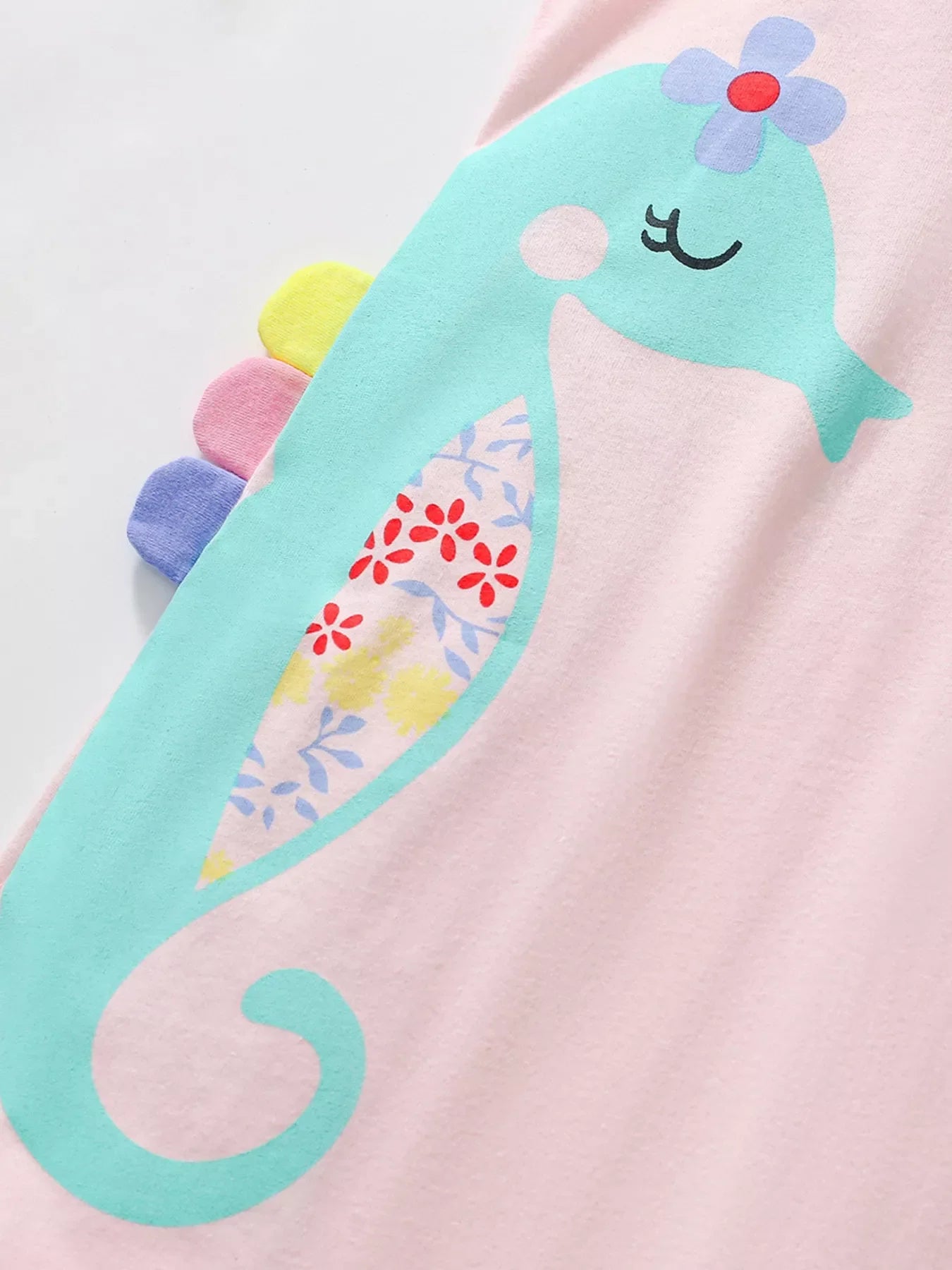 Children's Seahorse Ruffle Collar Sleeveless Dress
