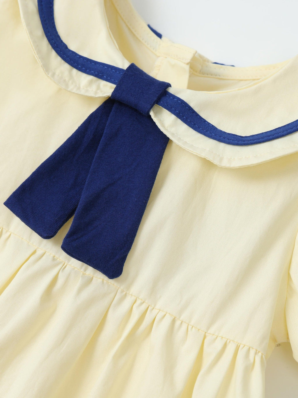 Children's Sailor Collar Puff Sleeve Casual Dress