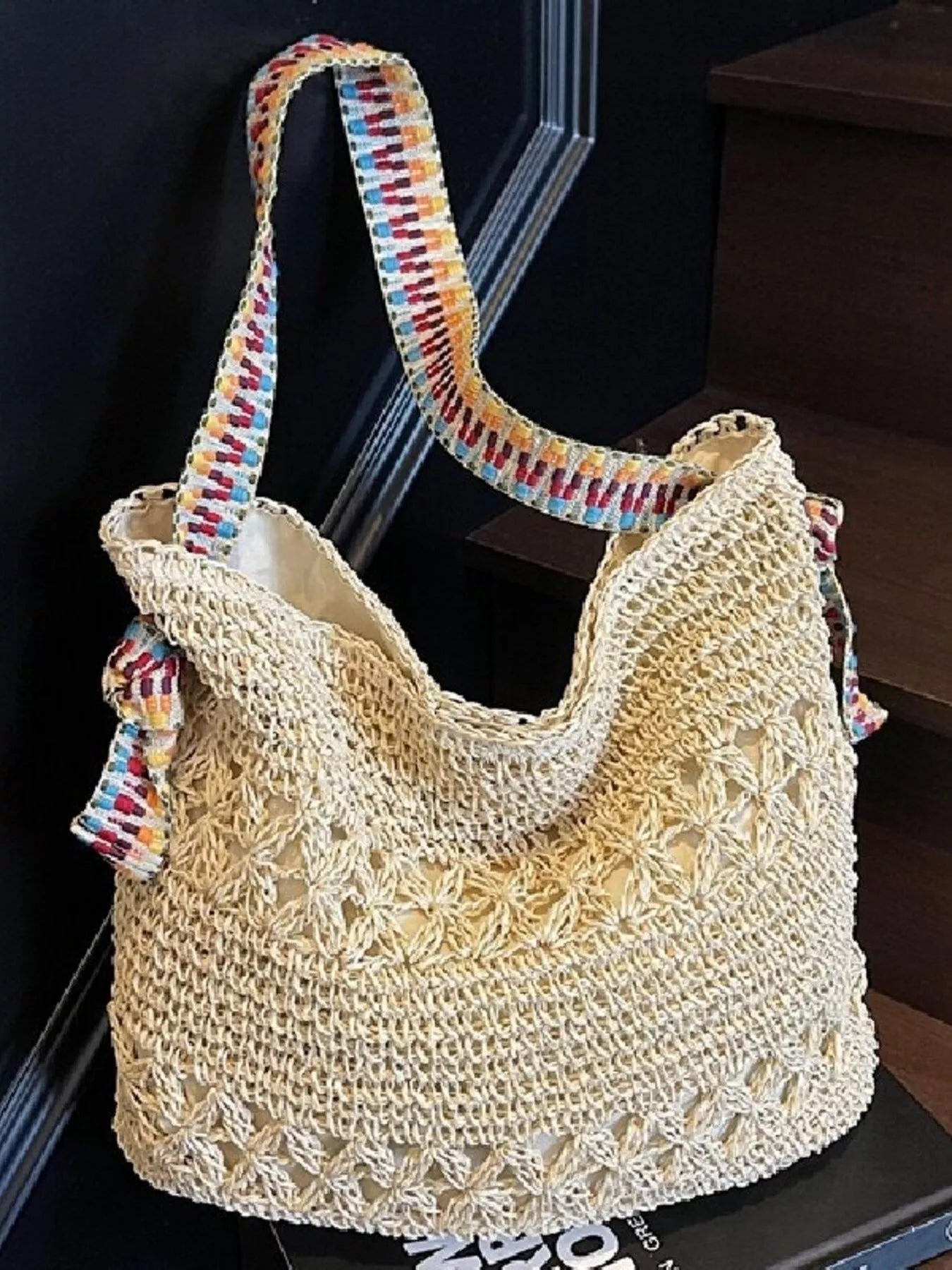 Woven Straw Shoulder Bag