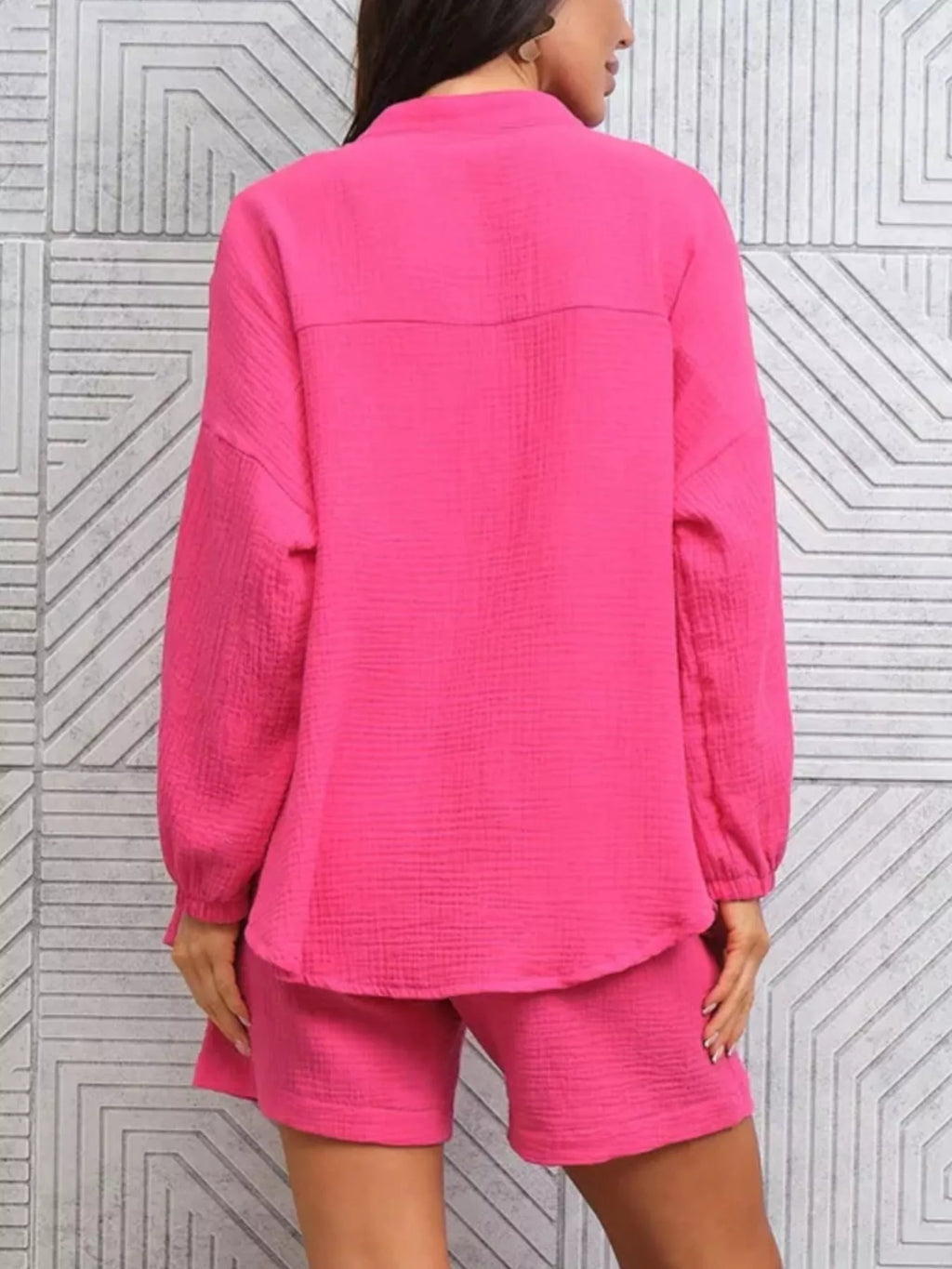 Button-Down Shirt and Shorts Set